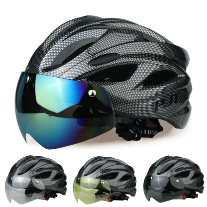 Magnetic Goggle PC Shell Bike Helmet