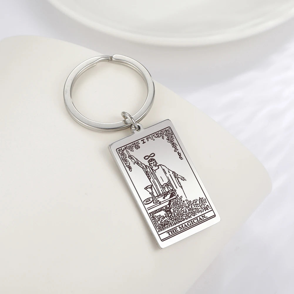 Tarot Key Chain Arcana Pendant