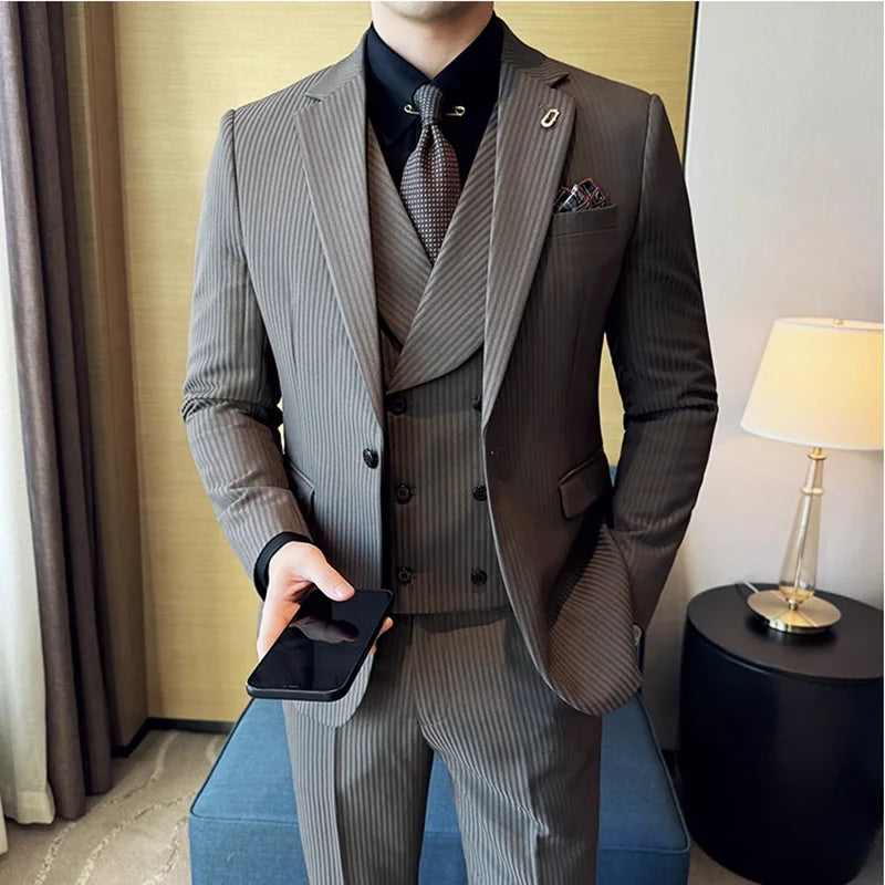 Jackets Pants Vest Stripe Suit