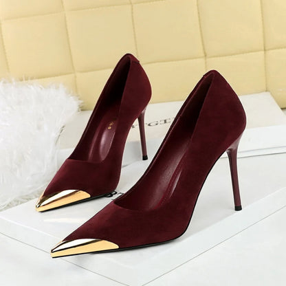 Metal Pointed Heels