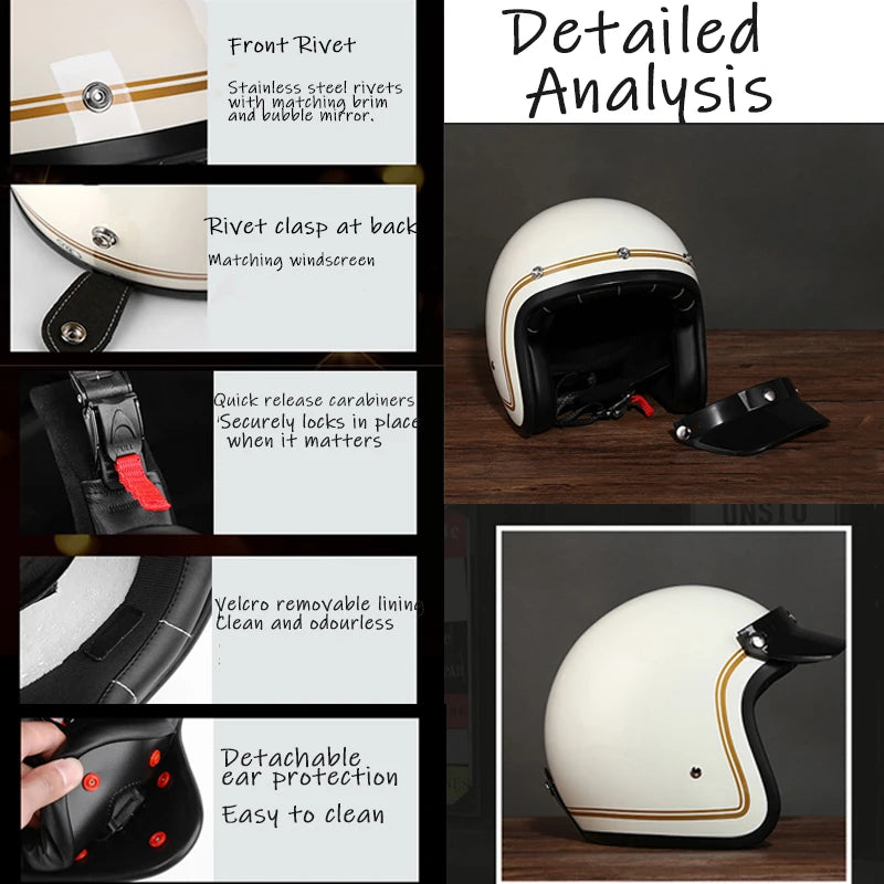 Retro Cruiser 3/4 Half Helmet
