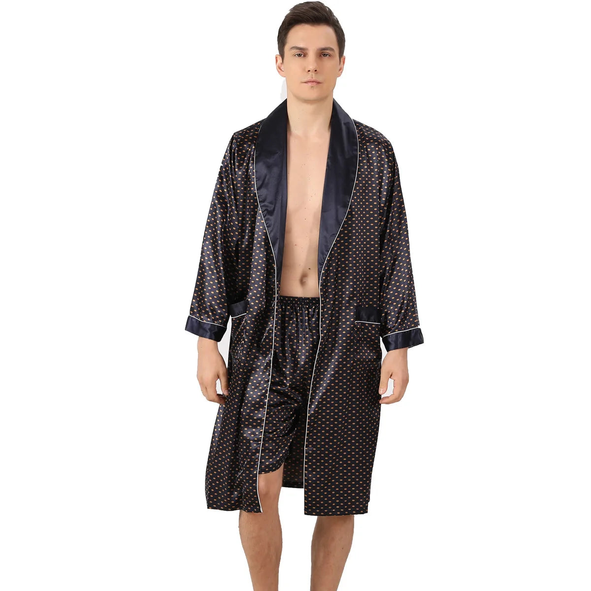 Satin Plus-Size Pajama Bathrobe