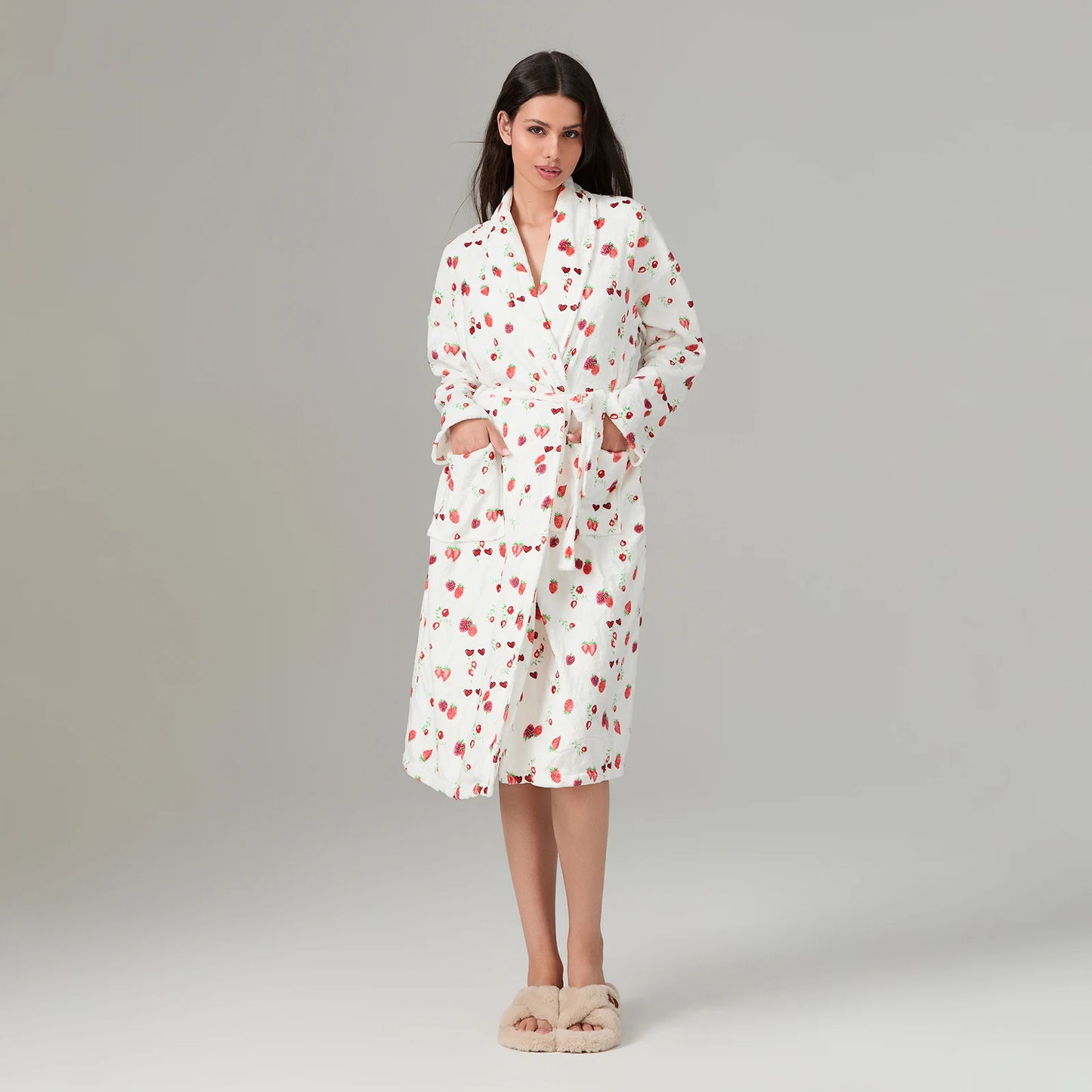 Printed Velvet Spa Robe