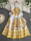 Women's Sleeveless Porcelain Dress