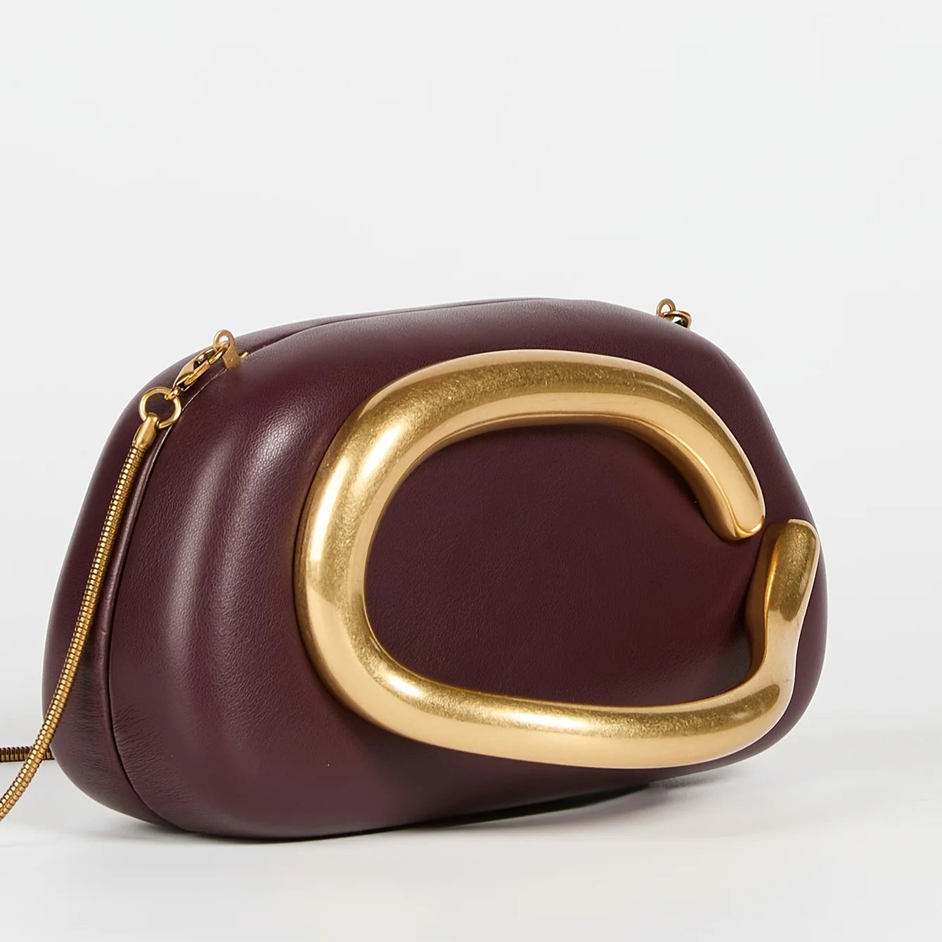 Gold Closure Clutch Bag