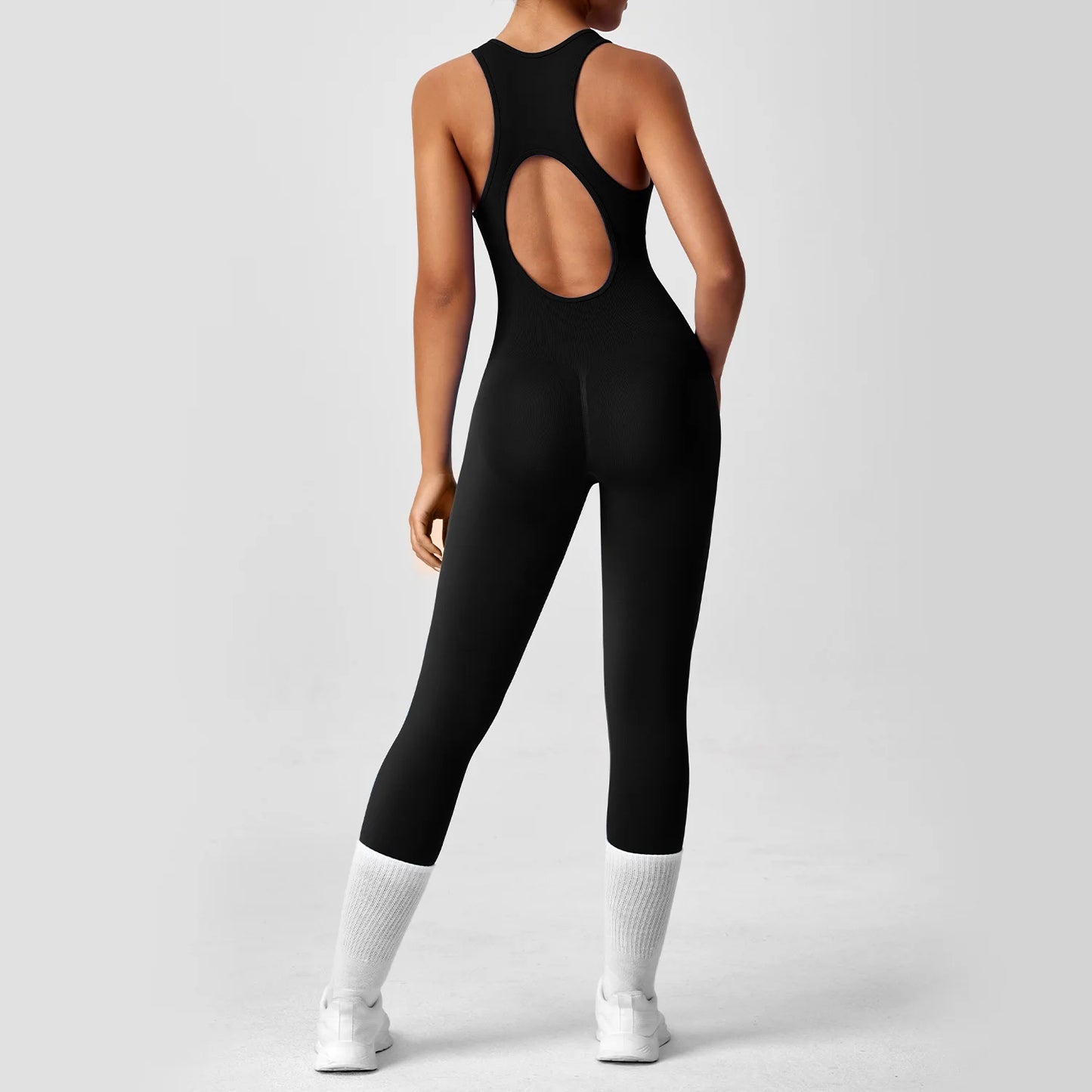 Seamless V-Back Yoga Bodysuit