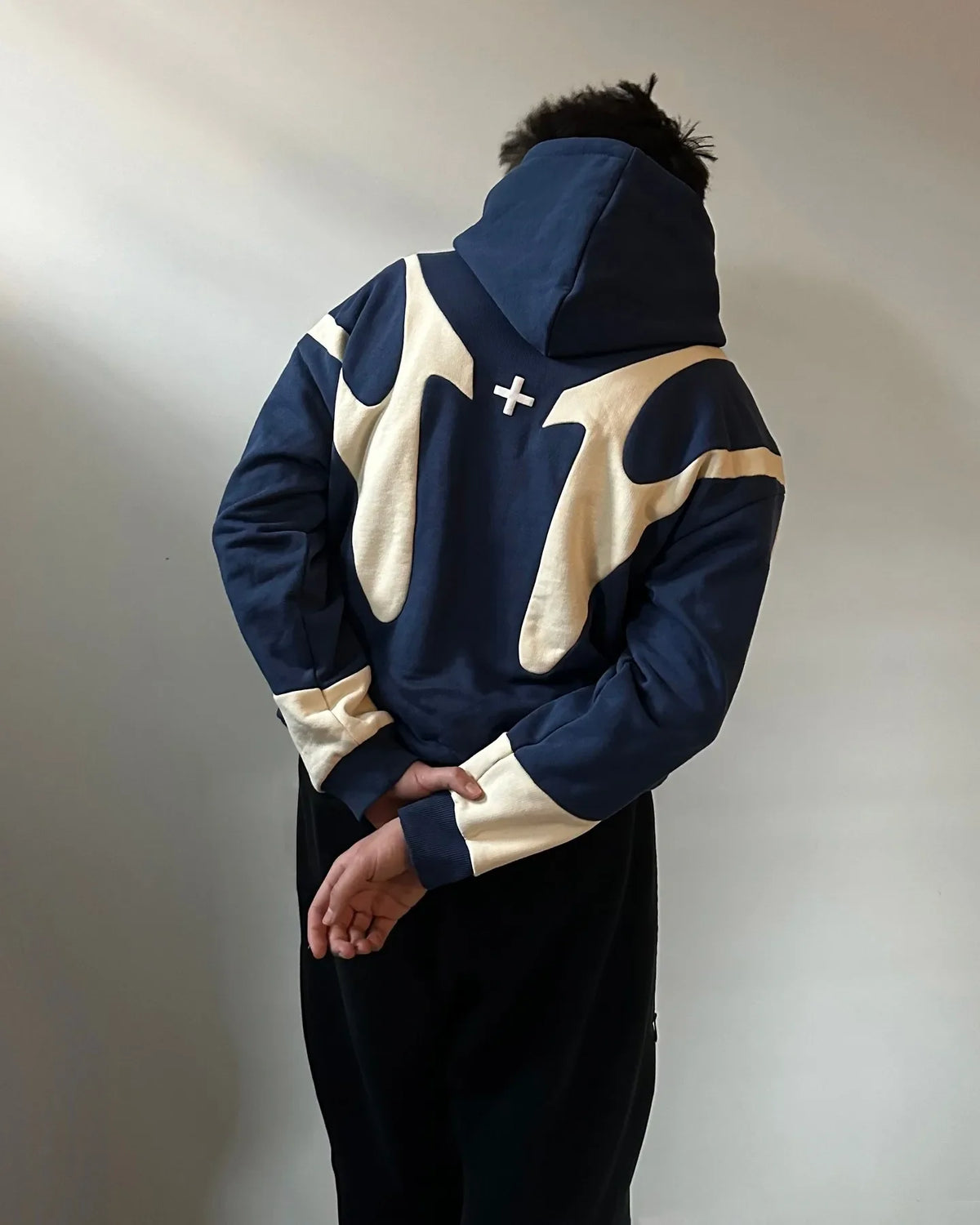 Geometric Patchwork Zip Hoodie