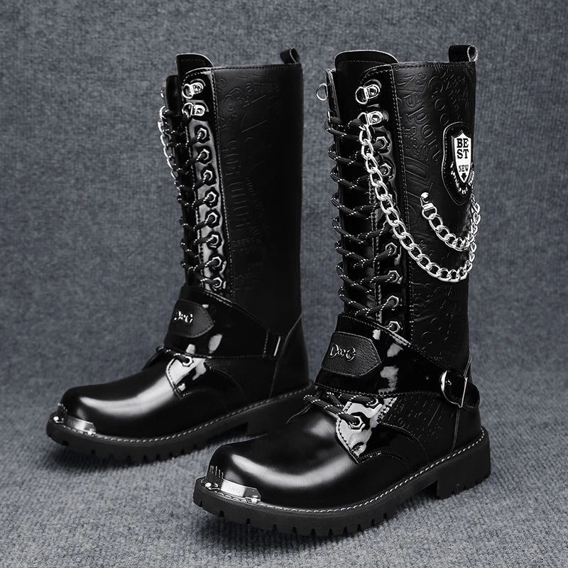 High-Top Cross-Country Motorcycle Boots