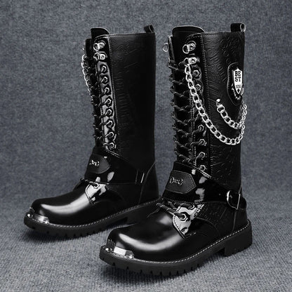 High-Top Cross-Country Motorcycle Boots