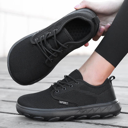 Wide Toe Platform Mesh Sneakers