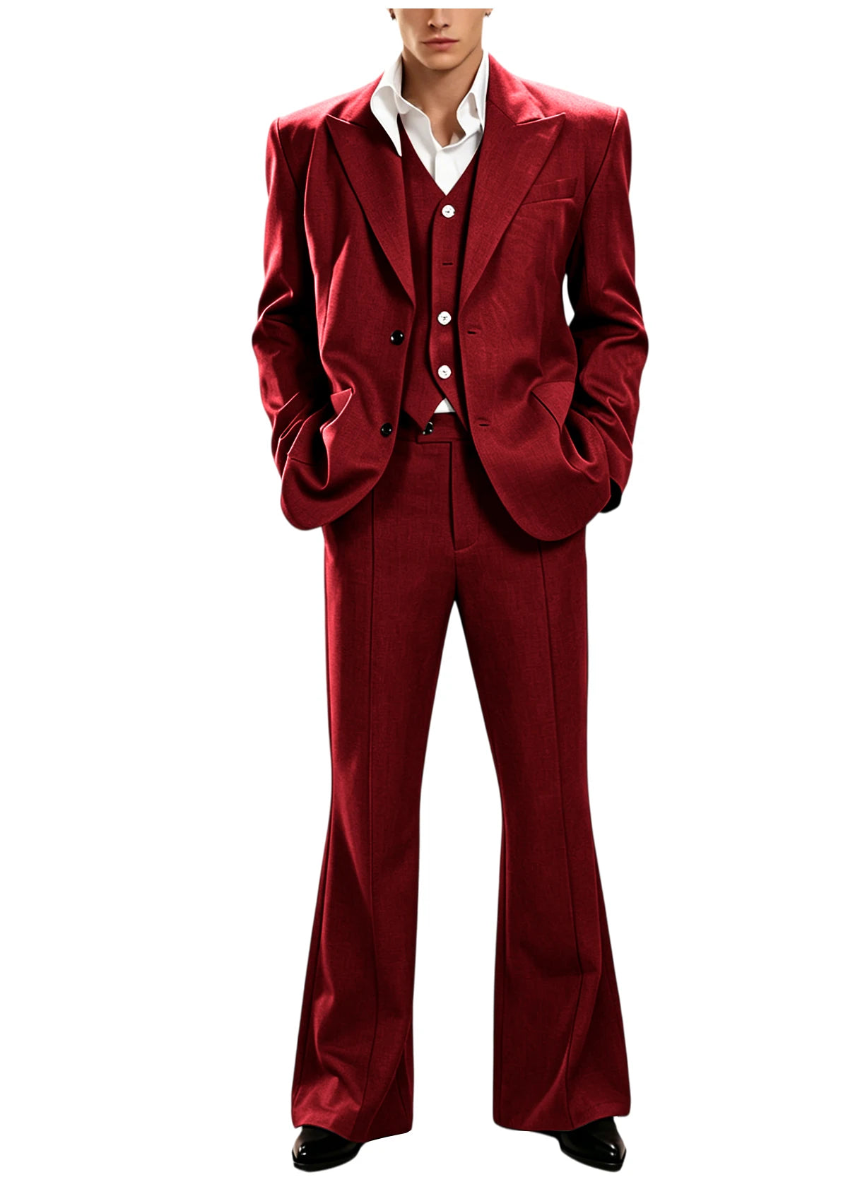Vintage Peak Lapel Slim Suit