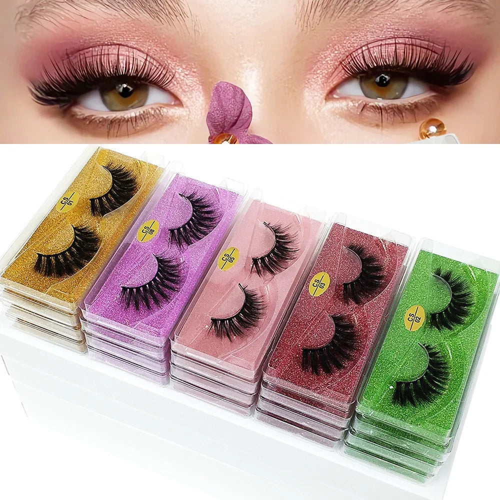 20 Pairs 3D Mink Thick Strip Eyelashes