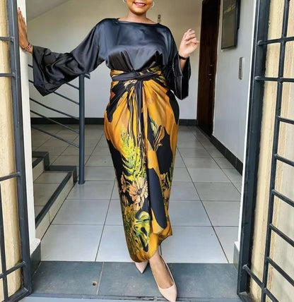 Flare Sleeve Skirt Set