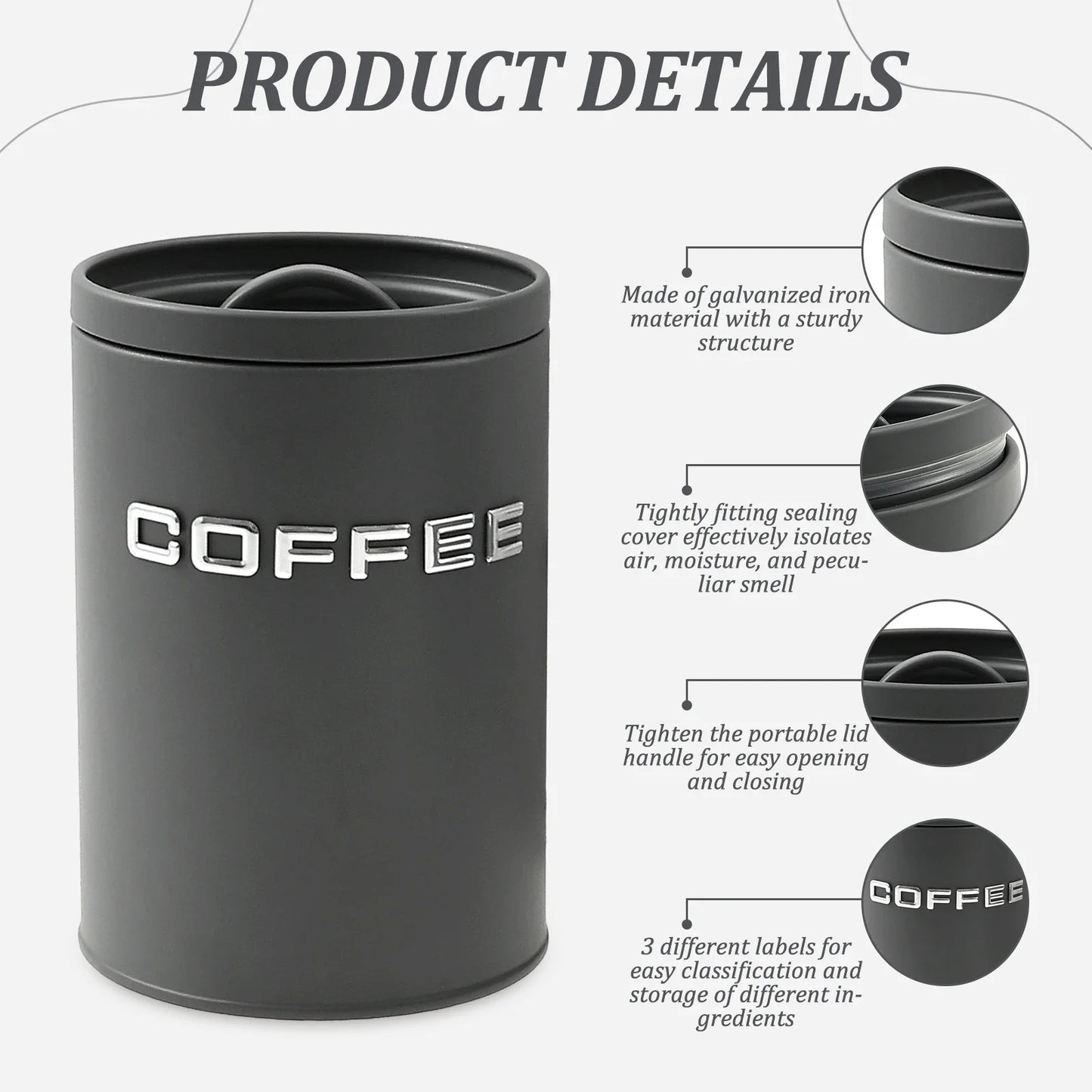 Metal Modern Style Storage Jar