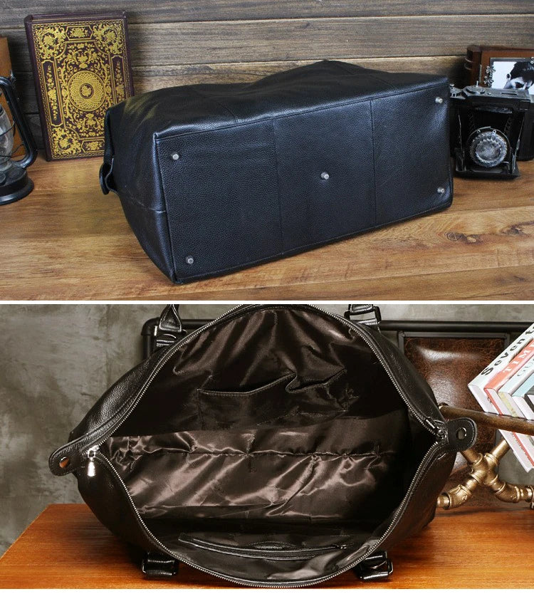 Genuine Cowhide Leather Duffel Bag