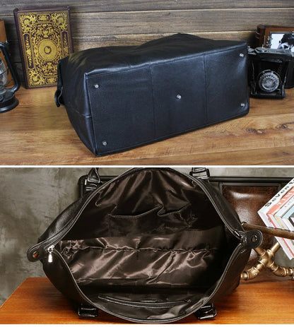Genuine Cowhide Leather Duffel Bag