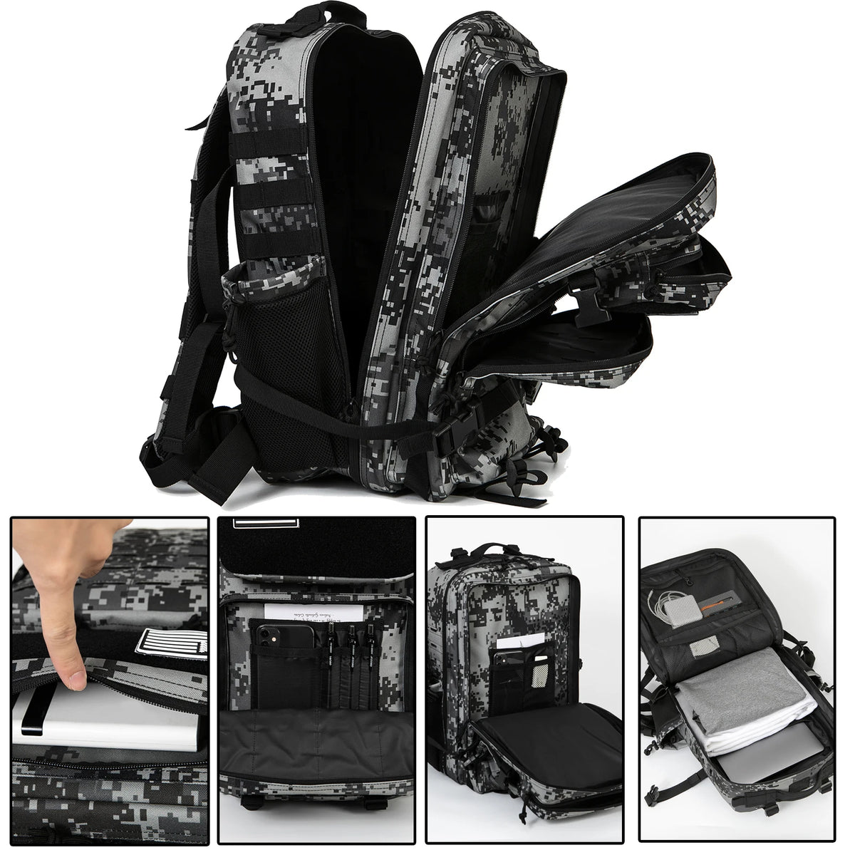 Tactical Molle Backpack with Bottle Holder