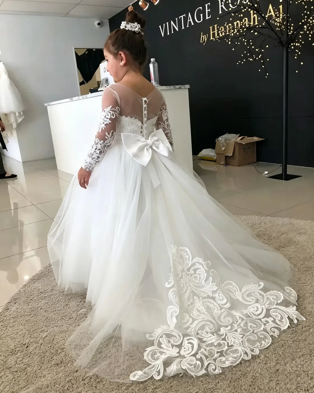 Cotton A-Line Flower Girl Dress