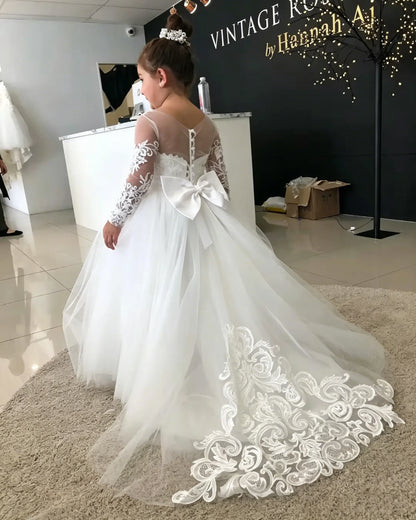 Cotton A-Line Flower Girl Dress