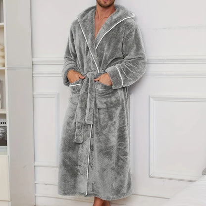 Flannel Open-Weave Sleepwear Robe