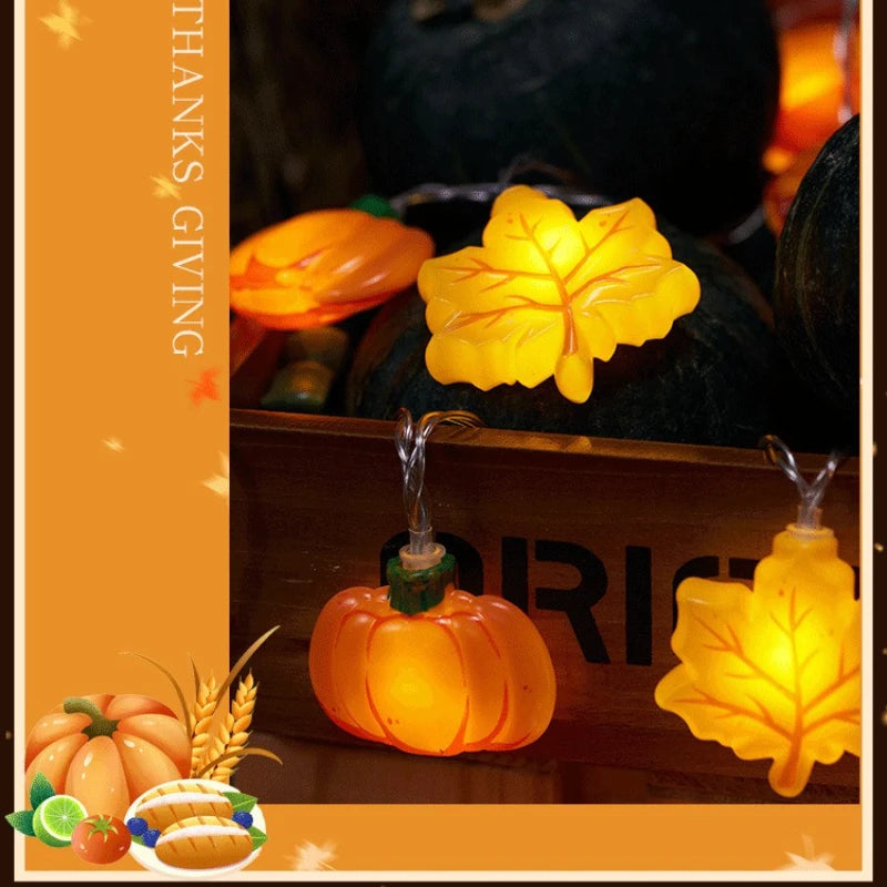 LED Pumpkin Light String