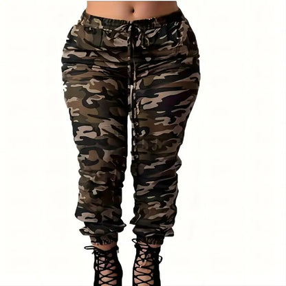 Camo Print Cuffed Joggers