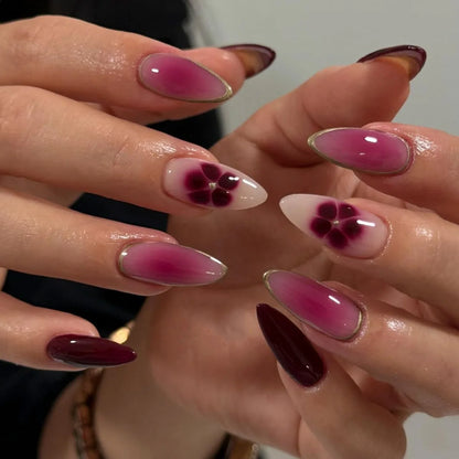 24Pcs French Ballerina Nail Tips