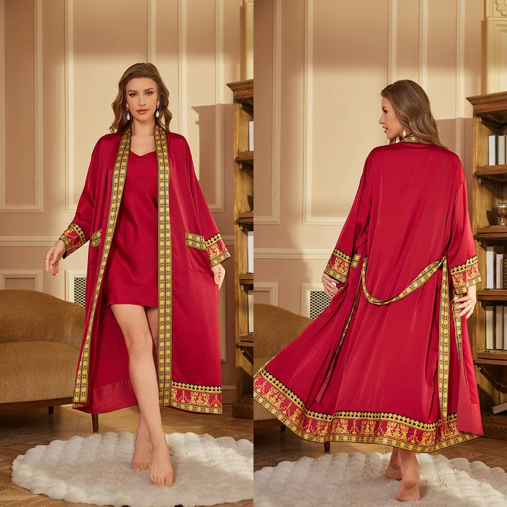 Printed Autumn Mid Robe
