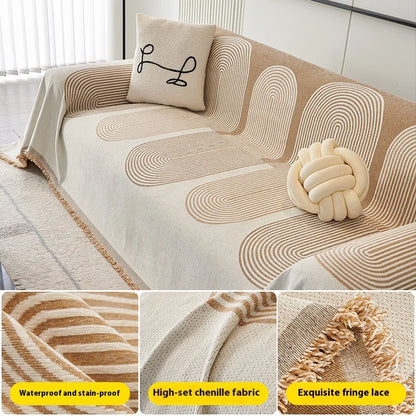 Chenille Tassel Sofa Cover
