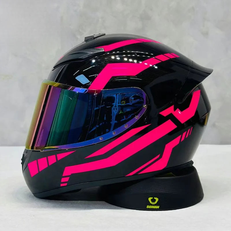 KEAZ Retro Vintage Full-Face Helmet