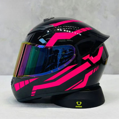 KEAZ Retro Vintage Full-Face Helmet