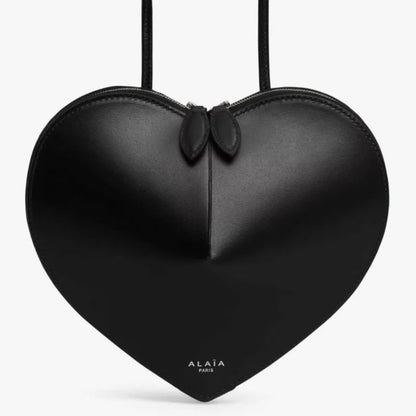 Heart-Shaped Leather Crossbody Bag