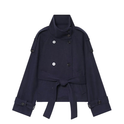 Double-Breasted Sash Coat