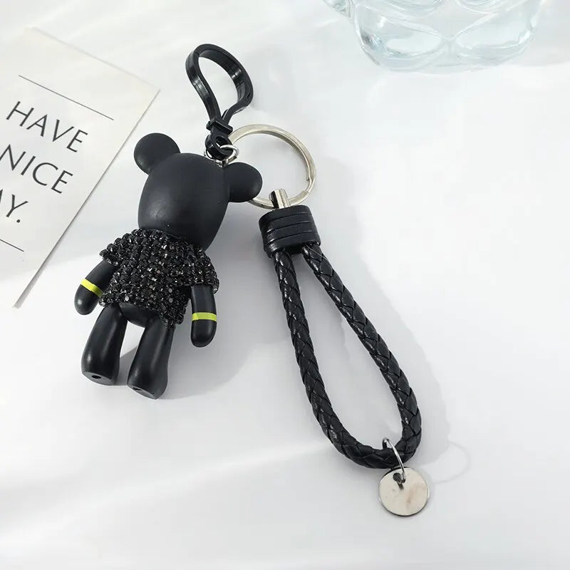 Doll Silver-plated Key Ring Bear