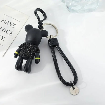 Doll Silver-plated Key Ring Bear