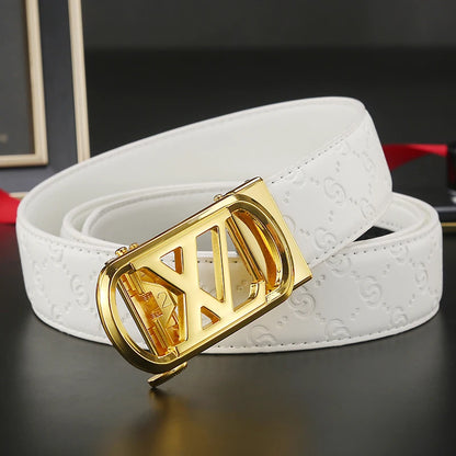 Luxury designer leather belt