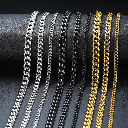 Metal Round Stainless Cuban Chain Party