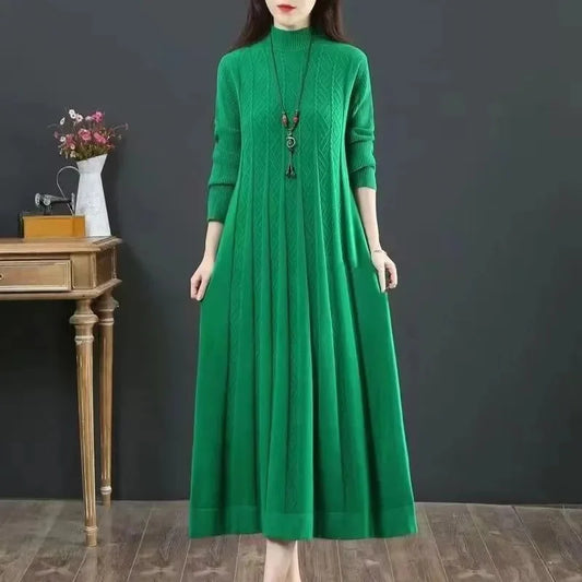 Loose Half-High Collar Dress