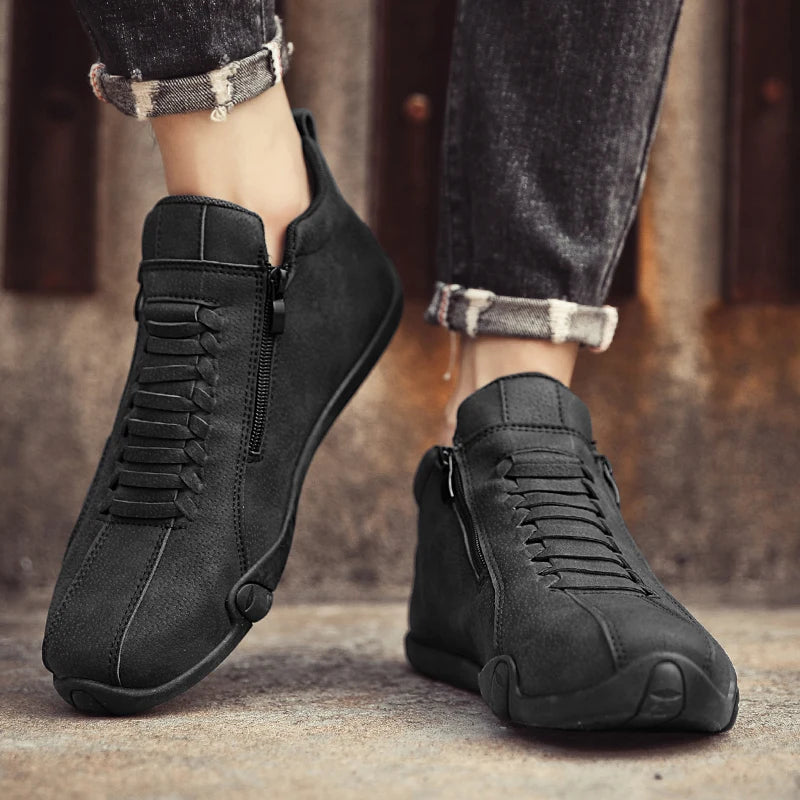 Soft-Sole High-Top Ankle Sneakers