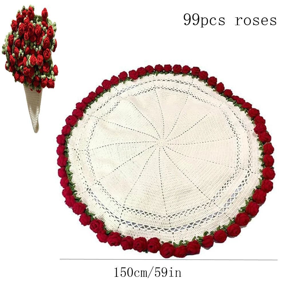 Romantic Rose Bouquet Blanket
