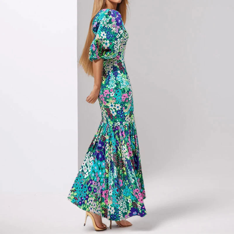 Bohemian Draped A-Line Dress