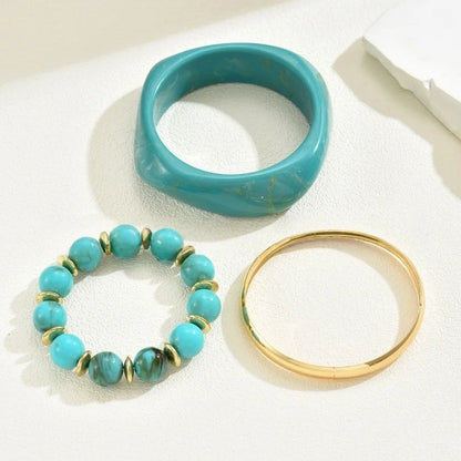 Chunky Resin Bangles Set