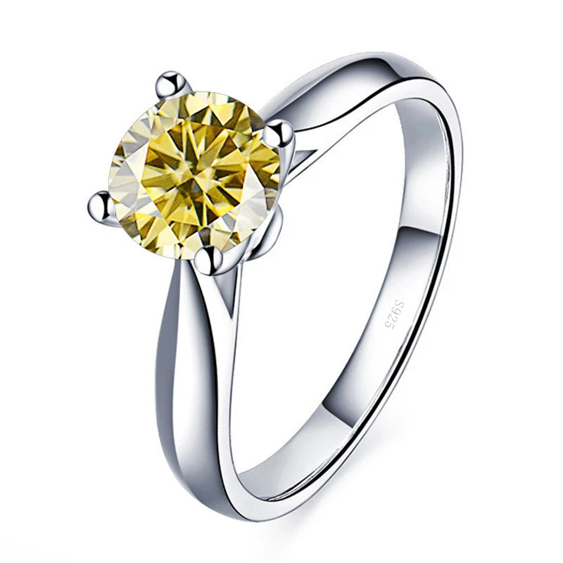 Round Moissanite Band Ring