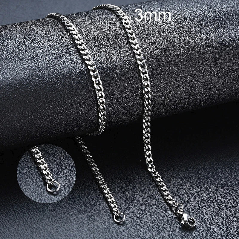 Metal Round Stainless Cuban Chain Party