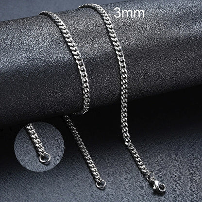 Metal Round Stainless Cuban Chain Party