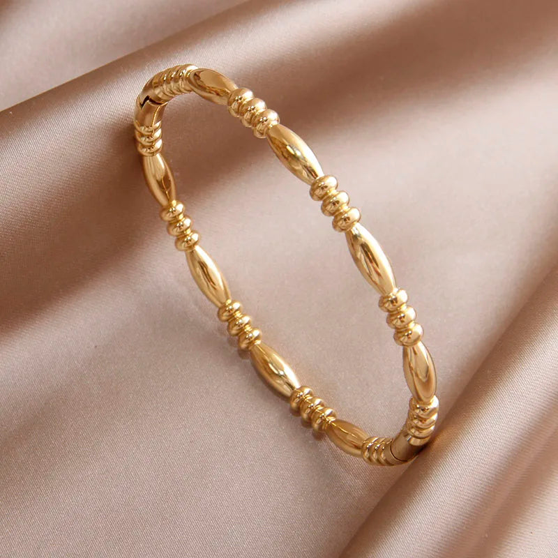 Gold Letter Cuff Bracelet