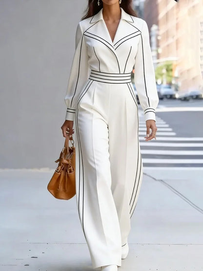Striped Wide Jumpsuit