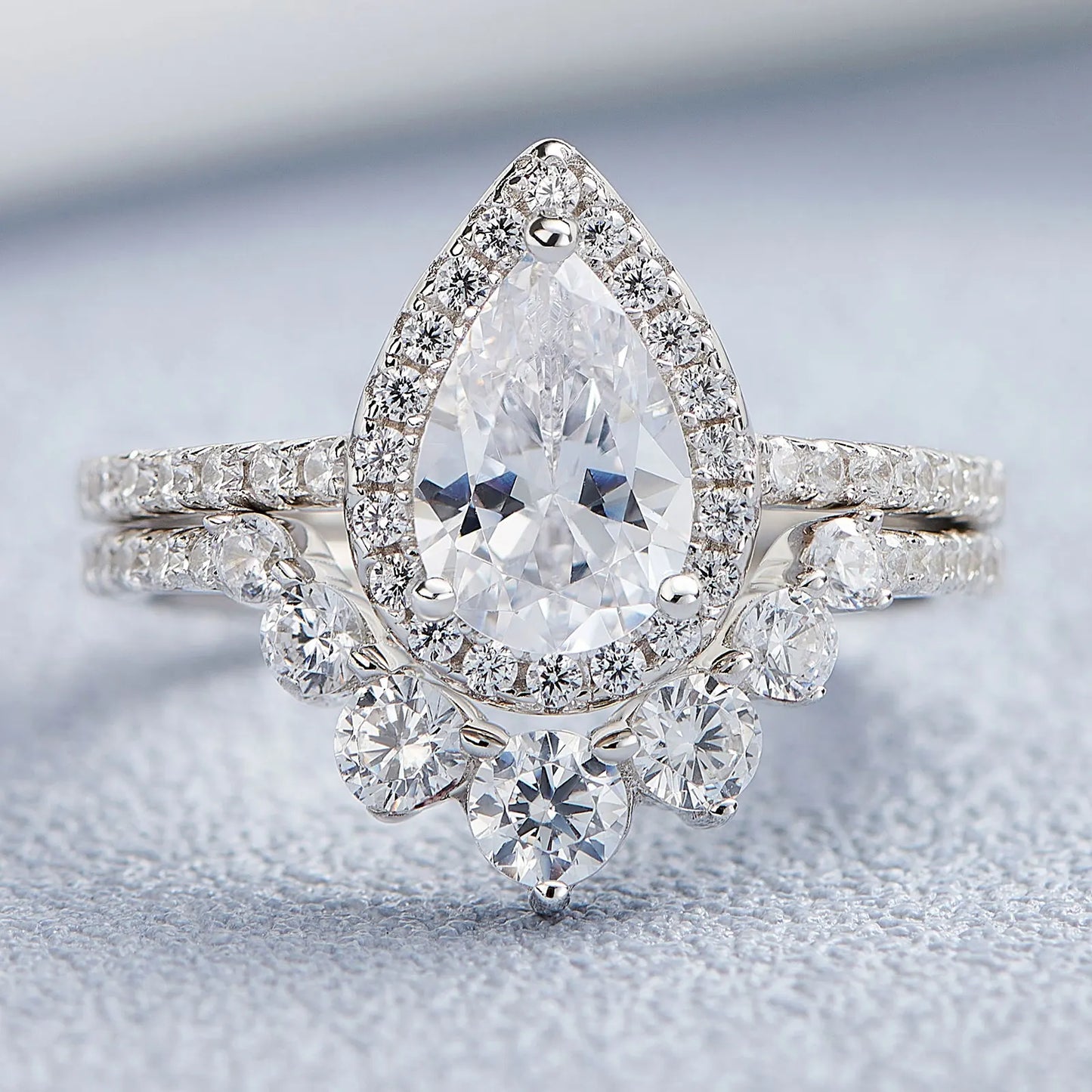 Pear Cut Bridal Ring Set