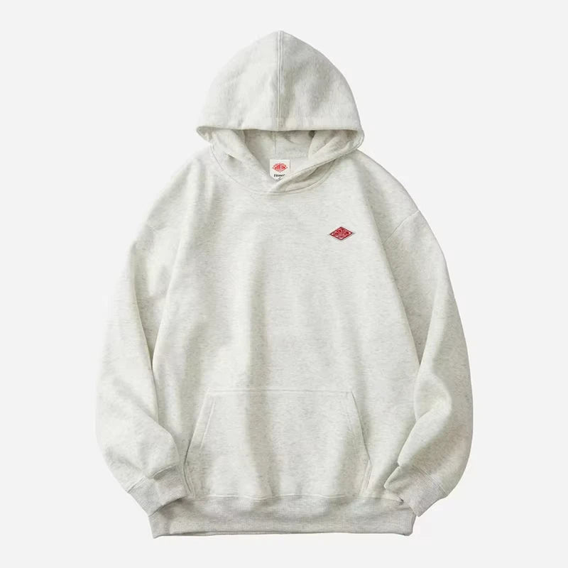 Plush Embroidered Hooded Sweatshirt