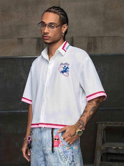 Cowboy Denim Print Shirt
